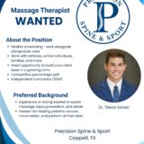 Massage Therapist Wanted!