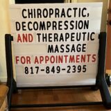 4'X4' Swinging sandwich board with reversable 4" letters, numbers and symbols